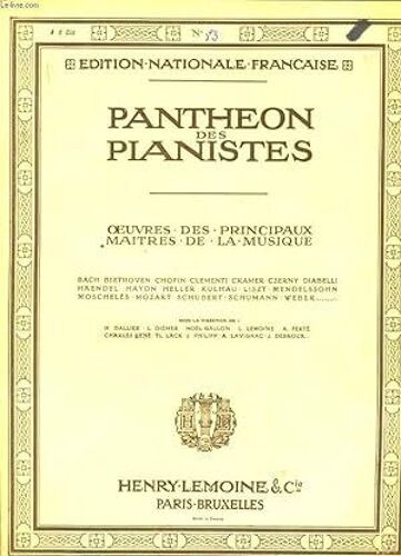 Pantheon Des Pianistes - Oeuvres Des Principaux Maîtres De La Musique - Ccahier 10: Toute Ma Vie, La Truite, Le Vieillard, Le Voyageur