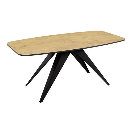 Table Oswego 115, Allongement, Stratifié, Métal, 76x80x160cm