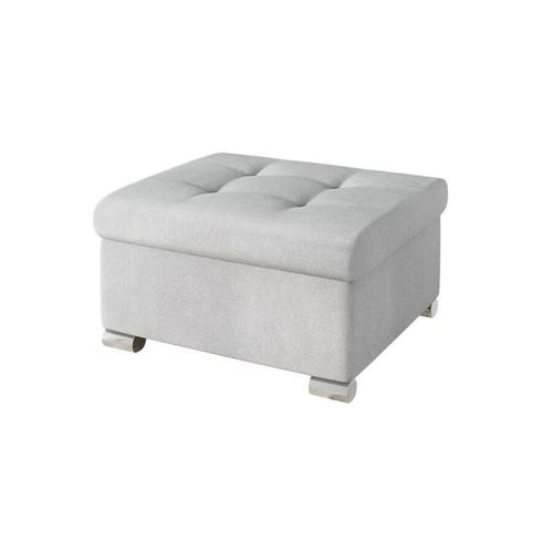 Pouf Comfivo 115, Gris, Tapisserie, 41x68x70cm
