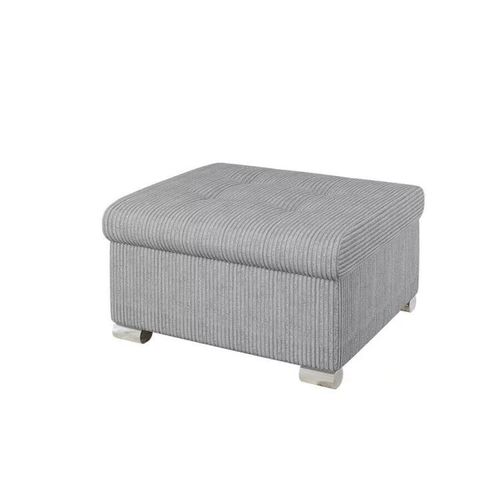 Pouf Comfivo 115, Gris, Tapisserie, 41x68x70cm