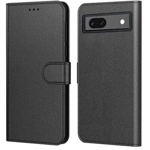 Coque pour Google Pixel 8a - Portefeuille Noir Rabat Clapet Aimanté Rangement Cartes Phonillico®