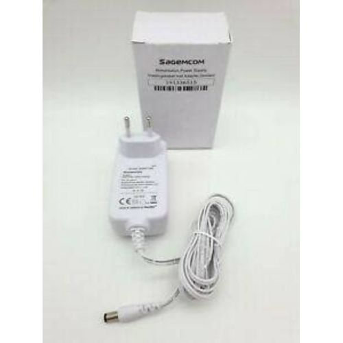 chargeur adaptateur alimentation électrique Sagemcom KSAP0201200200HEC blanc CS 50001 EN SORTIE 12V ET 2A 2000mA avec témoin de charge vert