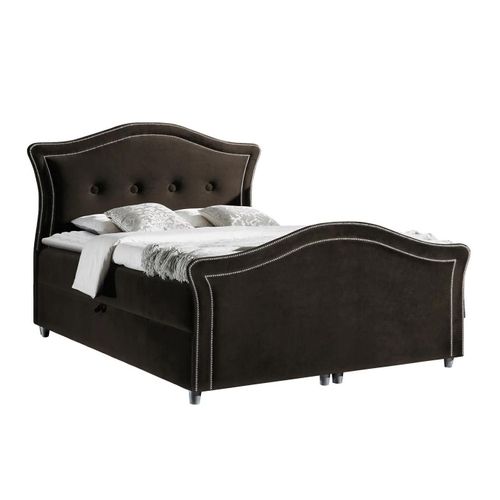 Lit Continental Baltimore 136, Unique, Marron, Tapisserie