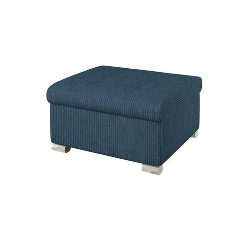 Pouf Comfivo 115, Bleu, Tapisserie, 41x68x70cm