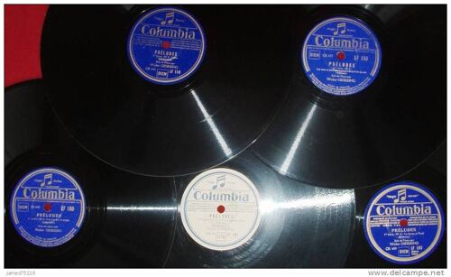Claude Debussy - Préludes, Livre 1. W. Gieseking, Piano. 7 Disques Columbia 78t. Etat Neuf. Exceptionnel.