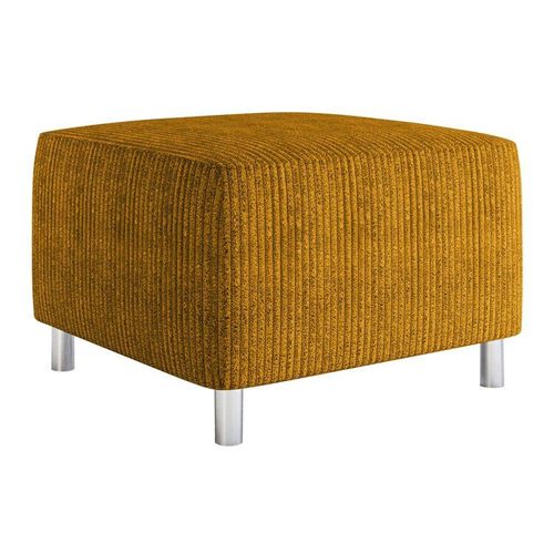 Pouf Comfivo 126, Jaune, Tapisserie, 42x56x65cm