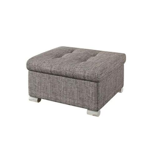 Pouf Comfivo 115, Gris, Tapisserie, 41x68x70cm