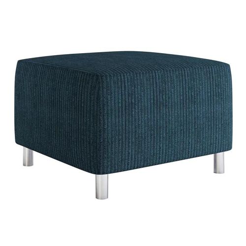Pouf Comfivo 126, Bleu, Tapisserie, 42x56x65cm