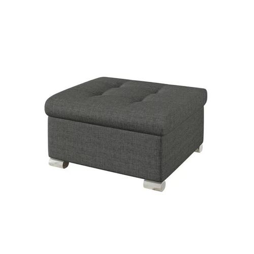 Pouf Comfivo 115, Gris, Tapisserie, 41x68x70cm