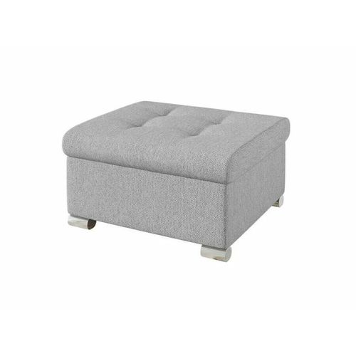 Pouf Comfivo 115, Gris, Tapisserie, 41x68x70cm