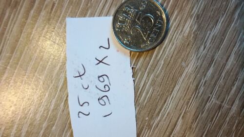 25 Cent Pays Bas 1969 X2 En L Etat Sur Les Photos