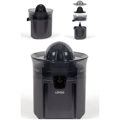 Presse Fruits électrique 30W Noir récupérateur de jus 0.1L avec Double sens de rotation Jus de Fruit Frais Rapide