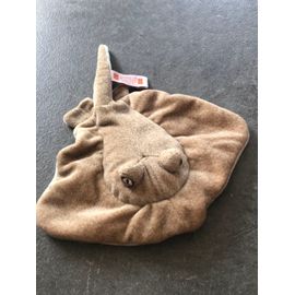 Peluche Raie Poisson Beige Et Creme 26 Cm Leosco Collection 