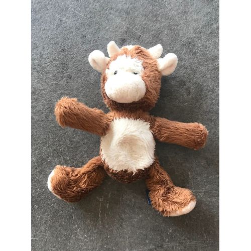 Doudou Vache Marron Et Blanche  Trudi 18cm