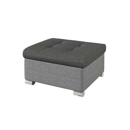 Pouf Comfivo 115, Gris, Tapisserie, 41x68x70cm