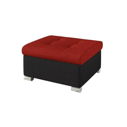 Pouf Comfivo 115, Rouge, Tapisserie, 41x68x70cm