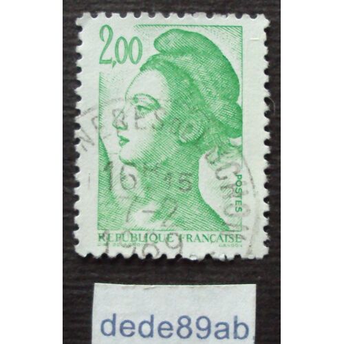 France.. La République Type Liberté 2f00 Vert-Jaune 1982 . Oblitéré Cachet Daté Used Stamp.