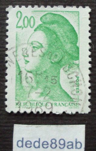 France.. La République Type Liberté 2f00 Vert-Jaune 1982 . Oblitéré Cachet Daté Used Stamp.