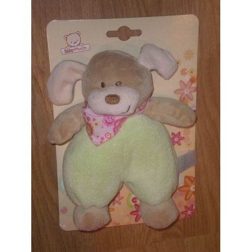 Doudou Peluche Ours Lapin Chien Hund Dog Planet Pluch Foulard Fleur Jemini Pantin Vert Rose Grelot Baby 20 Cm Sun110061116 