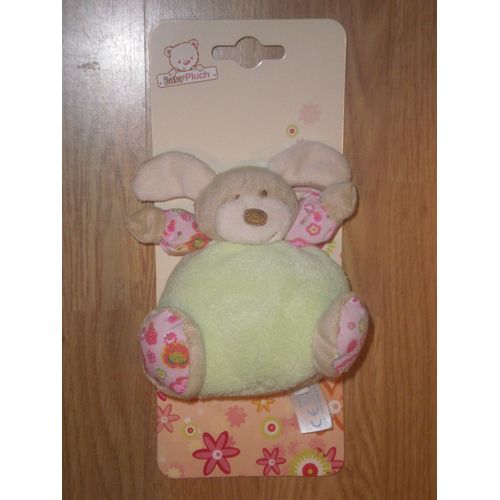Doudou Peluche Ours Lapin Chien Hund Dog Planet Pluch Jemini Boule Vert Rose Fleur Grelot Baby 13 Cm Sun110061116