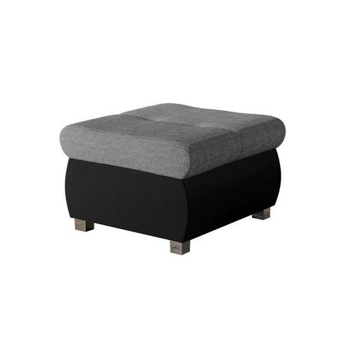 Pouf Comfivo 122, Gris, Faux Cuir, 39x60x60cm