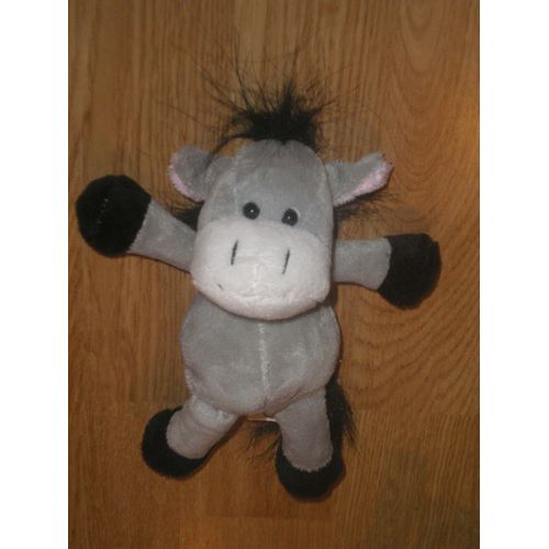 Doudou Peluche Âne Ane Cheval Horse Donkey Poney Esel Noir Gris Blanc 18 Cm Planet Pluch Plush  