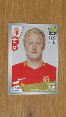 Image N°262 Panini Foot 2017-18 -Kamil Glik- Monaco-