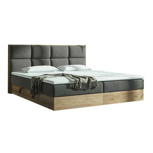 Lit Continental Comfidream 165, Double, Gris, Tapisserie