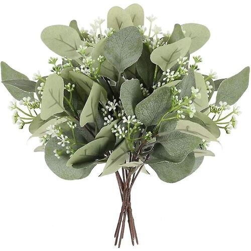 Branches artificielles d'eucalyptus résistant aux UV 10pcs