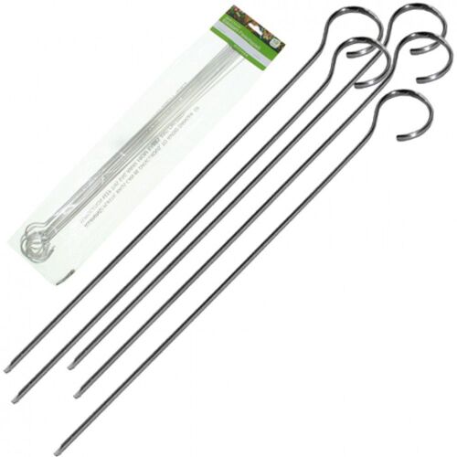 10 Pique Brochette Réutilisables en Acier Inoxydable Barbecue Grill Kebab BBQ