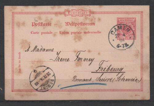 Allemagne: Entier Postal. Carte De Format 140x90, Papier Chamois, Timbre De 10 Pfennigs Imprimé En Haut À Droite.