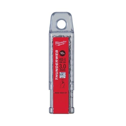 10 forets métaux MILWAUKEE Thunderweb - Spécial métal HSS-G - TW 6 x 93 mm - 4932352390