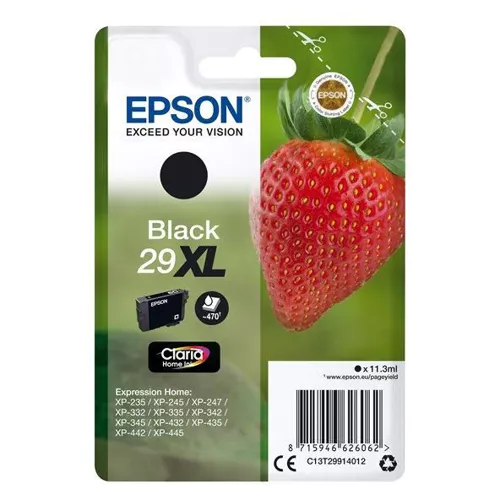 Epson 29XL - 11.3 ml - XL - noir - original - blister - cartouche d'encre - pour Expression Home XP-245, 247, 255, 257, 332, 342, 345, 352, 355, 435, 442, 445, 452, 455