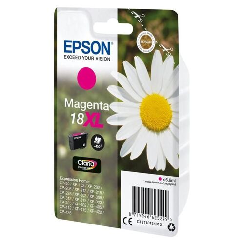 Epson 18XL - 6.6 ml - XL - magenta - original - cartouche d'encre - pour Expression Home XP-212, 215, 225, 312, 315, 322, 325, 412, 415, 422, 425