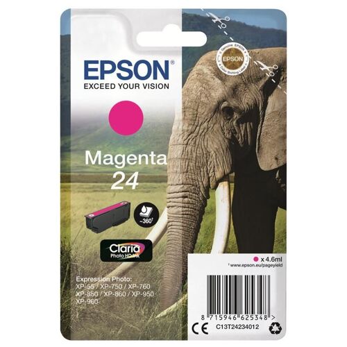 Epson 24 - 4.6 ml - magenta - original - cartouche d'encre - pour Expression Photo XP-55, 750, 760, 850, 860, 950, 960, 970; Expression Premium XP-750, 850
