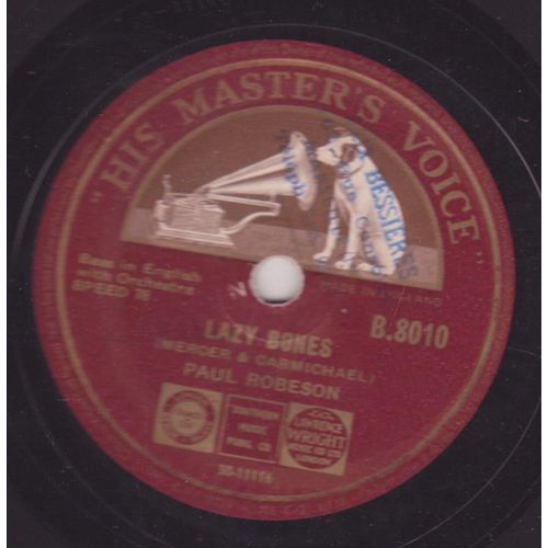 25 Cm 78 Trs Lazy Bones / Carry Me Back To Green Pastures Made In England