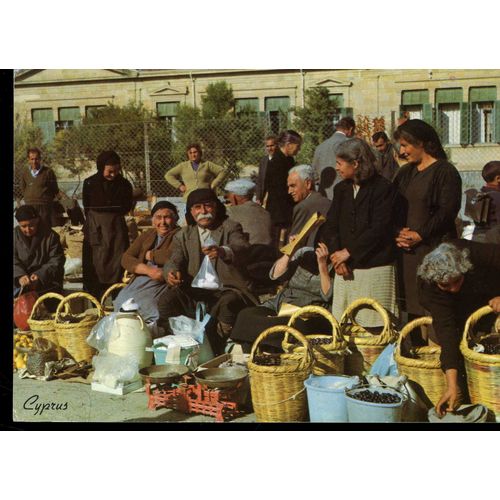 Carte Postale De Chypre : Scène De Marché