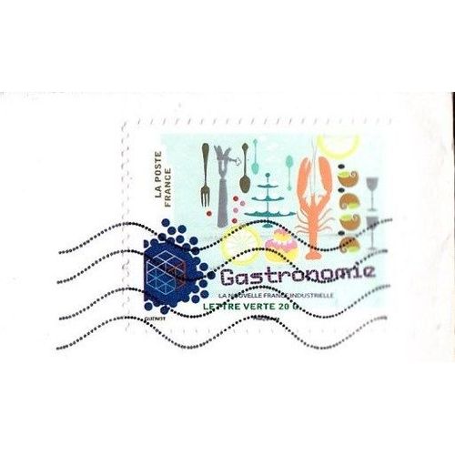 Gastronomie, Nouvelle France Industrielle - France 2014 Oblitéré,Used , Sur Fragment D'enveloppe
