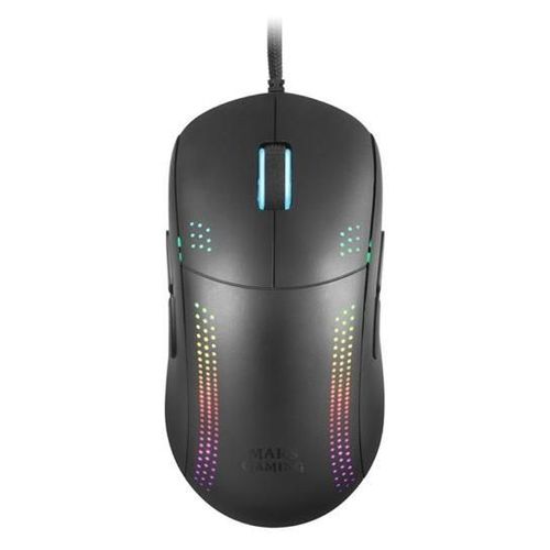 MARS GAMING MMPRO - Souris - professional gaming - droitiers et gauchers - optique - 9 boutons - filaire - USB - noir