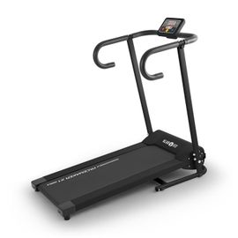 Klarfit Pacemaker X1 - Tapis De Course Jusqu'à  10 Km/H Avec Ordinateur De Bord (Pliable, Surface Anti-Dérapante, Cadre En Métal Stable) - Noir