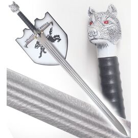 Game of Thrones Epee Jon Snow Epée Le Trone de fer + Plaque Murale