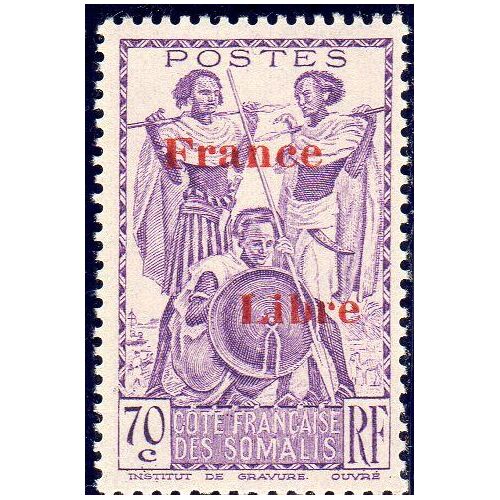 Timbre-Poste De La Côte Des Somalis (Surcharge France Libre)