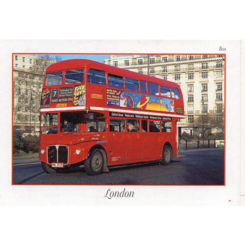 Carte Postale Année 1997 Theme Voitures - Autos - Bus - London Bus Londonien
