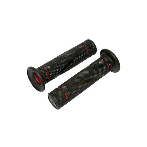 Poignées Progrip 838 Closed End Noir / Rouge