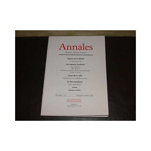 Annales. Histoire, Sciences Sociales. 58e Année. N° 5. Septembre-Octobre 2003     Format Broché (Livre)