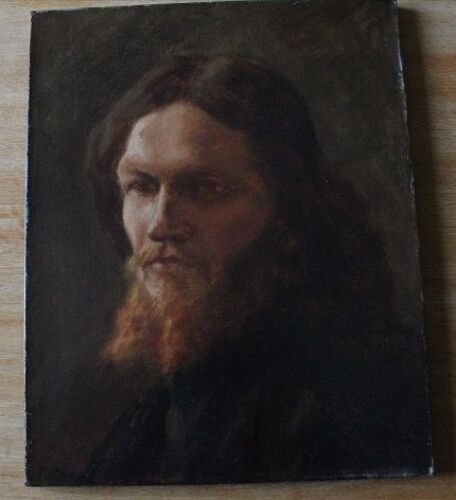 Huile Sur Toile Xix° "L'homme À La Barbe" - Inspiration École Russe ?