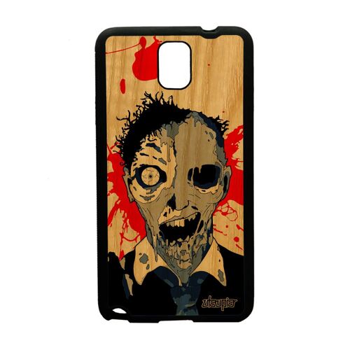 Coque Silicone Samsung Note 3 En Bois Zombie Squelette Tache De Sang Bleu Samsung Galaxy Note 3