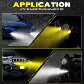 Projecteur Led Universel Pour Moto, Lampe De Sauna, Budgétaire Antibrouillard Pour Vélo Électrique Et Scooter, Lampe De Moto, 6000lm