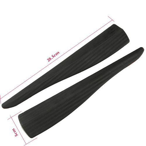 Bande Décorative Universelle En Fiber De Carbone Noire, 2 Pièces, Protection D'angle Pour Pare-Chocs De Voiture, Camion, 2 Tailles