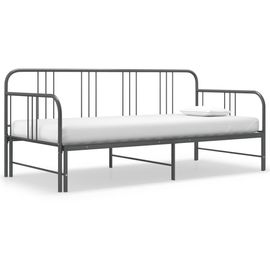 Vidaxl Cadre De Canapé-Lit Extensible Gris Métal 90x200 Cm